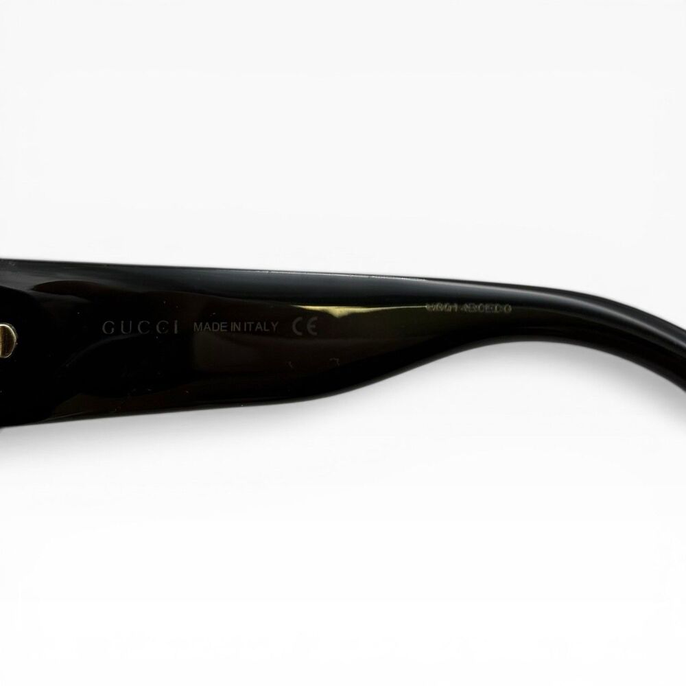 Gucci Sunglasses GG0141S 001 Black Optyl Frame Gold GG logo - Picture 4 of 10